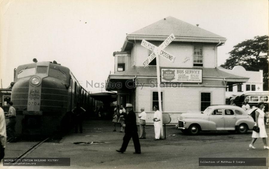 Postcard: New Haven Railroad #0704 at Hyannis, Massachusetts